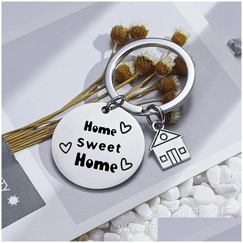 2021 family key chain home sweet party favor european and american style pendant manufacturer direct sales wholesale