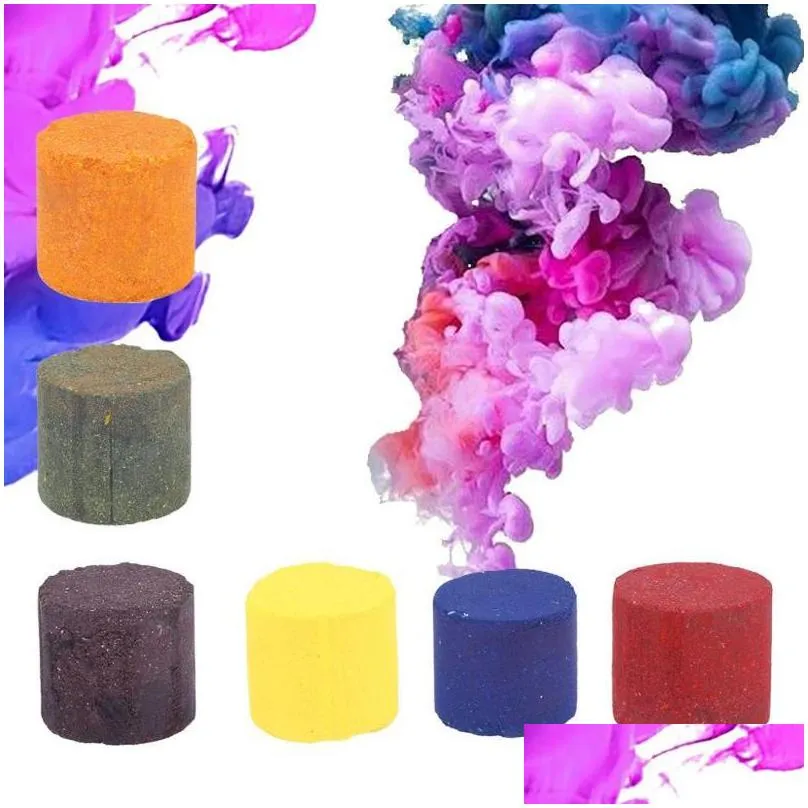 party decoration 1/6 pcs smoke pills combustion smog cake effect bomb portable pography prop halloween props h5