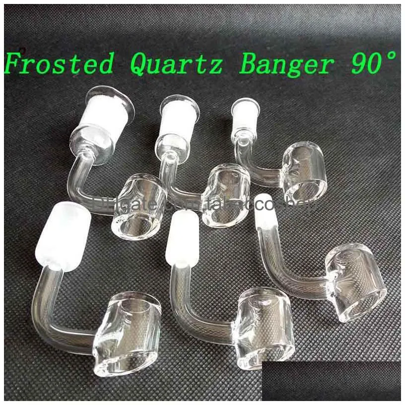 4mm thick quartz banger smoking pipes accessories club domeless bucket nail 90/45 degree 10mm 14mm 18mm for hookahs glass water bongs oil