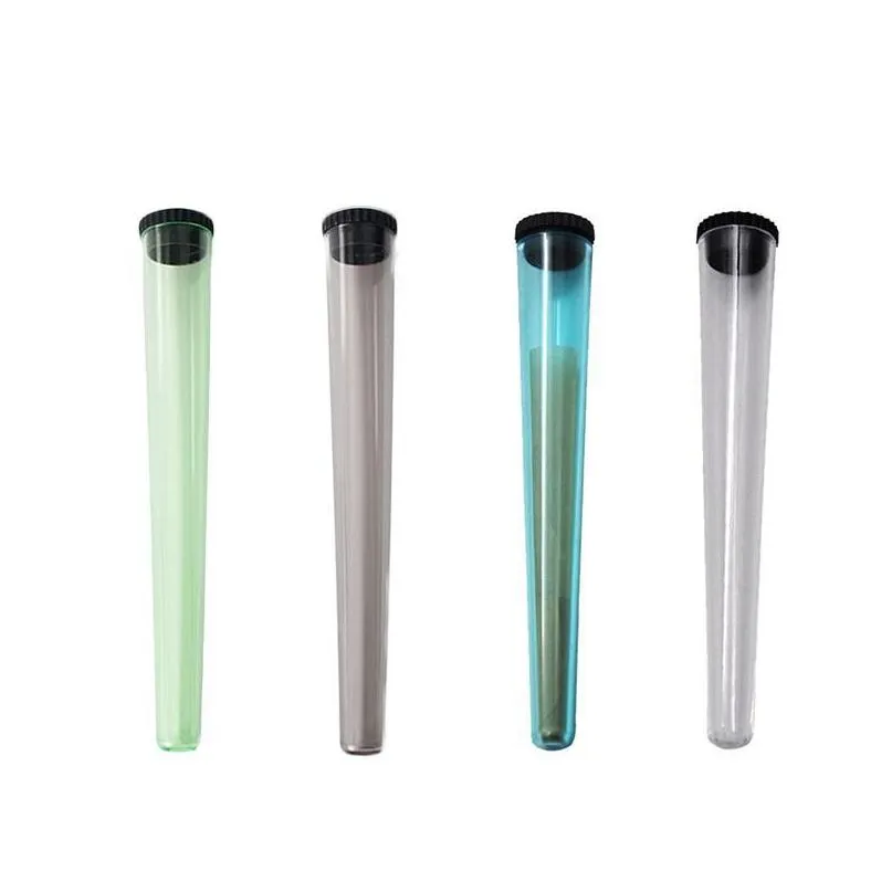 wholesale plastic king size doob tube 115 mm joint cone vial waterproof airtight smell proof rolling paper smoking storage sealing