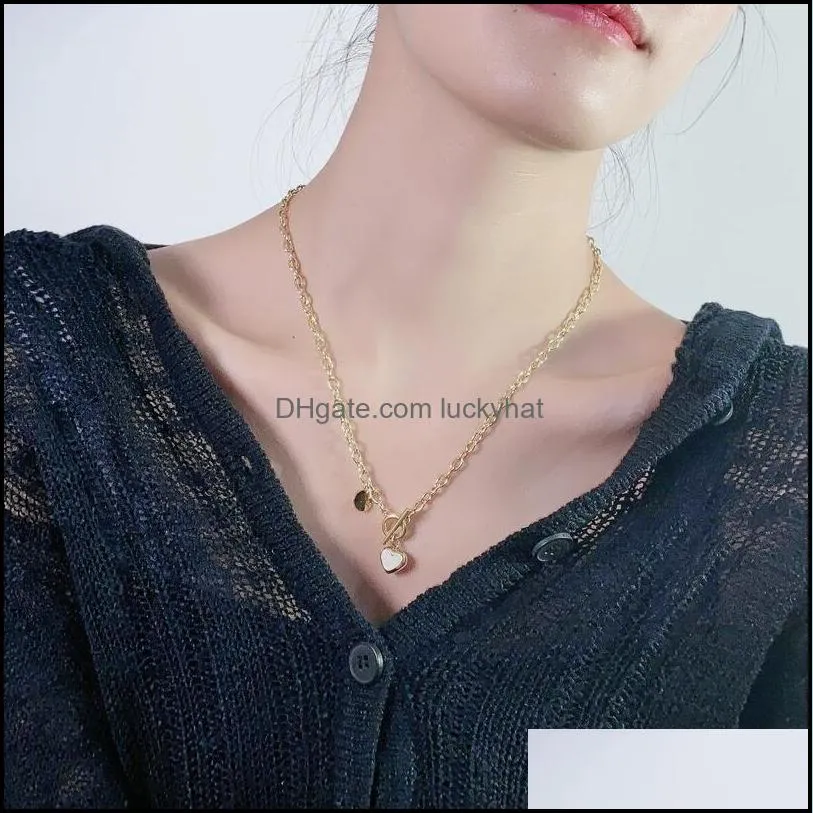 thick heart choker necklace retro punk gothic rock gold silver color geometric clavicle chain necklace jewelry gift