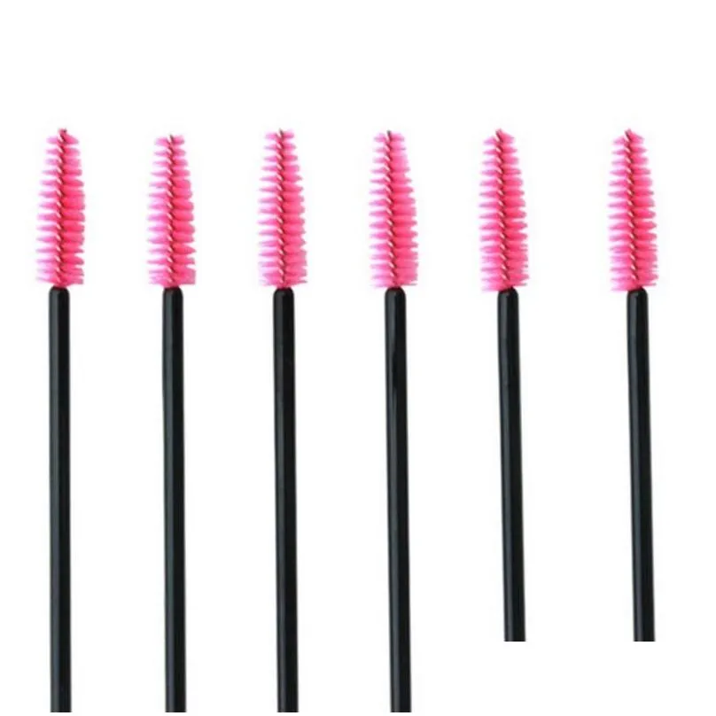 Eyelash Eye Lash Makeup Brush Mini Mascara Wands Applicator Disposable Extension Tool Black Blue Yellow Pink