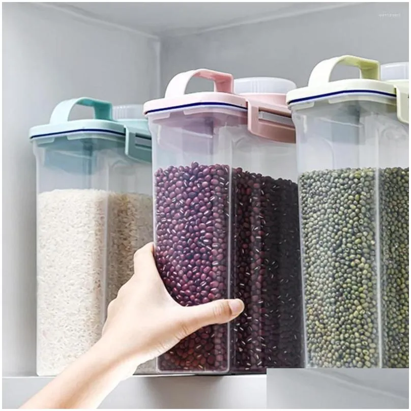 storage bottles practical multigrain sealed jar transparent multipurpose grain tank 1.5/2.5kg