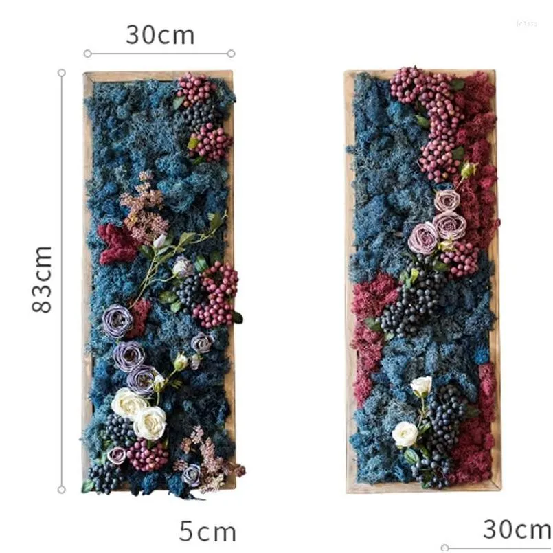 decorative flowers home decor artificial decorated plants background wall for decoration dried flower po frame valentines day gift