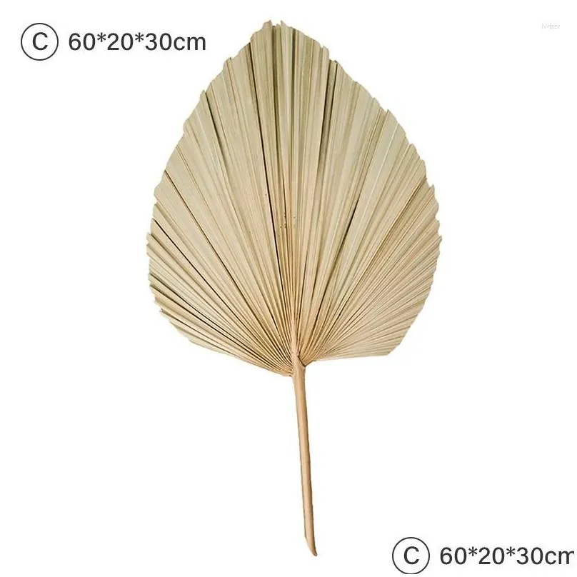 decorative flowers 1pcs diy palm fan leaf dried flower window reception party art wall hanging decoration for wedding arch arrangement