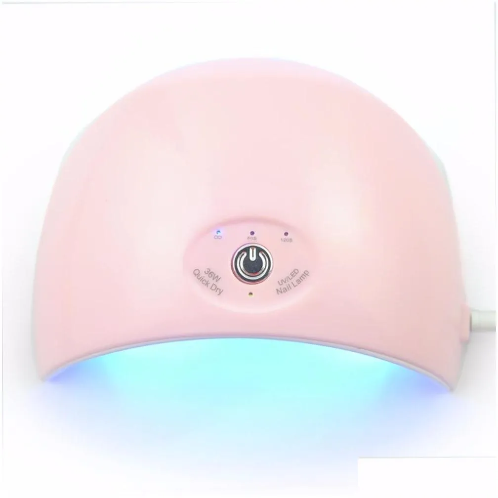 Nail Dryers 36W UV Led Lamp Dryer For All Types Gel 12 Leds Machine Curing 60s/120s Timer USB Connector