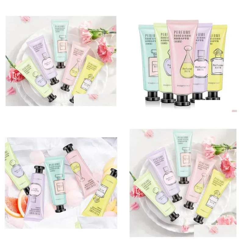 9 piece/lot 30g Image perfume hand cream moisturizes hydrates refreshes and moisturizes hands to prevent drying and peeling