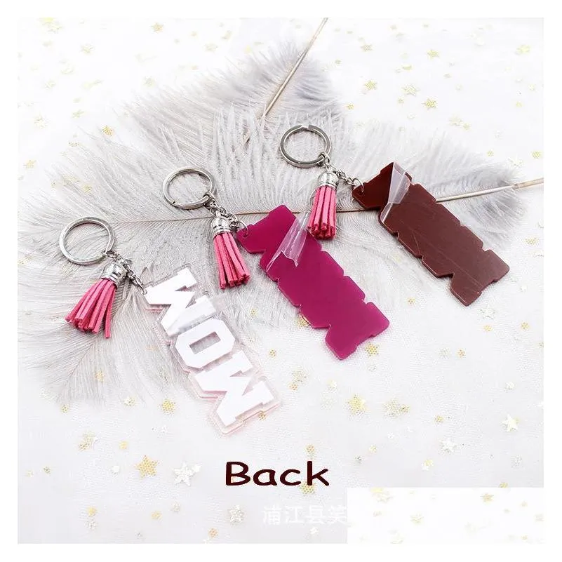 ups acrylic key chain letter pendant directly party favor supplied by the manufacturer