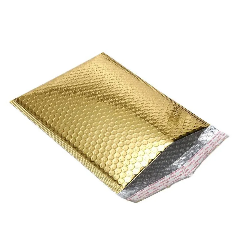 50 pcs/lot gold plating paper bubble envelopes bags mailers padded envelope bubble mailing bag different specifications