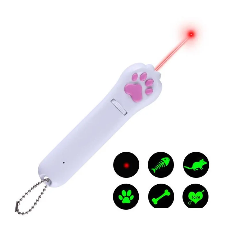 rechargeable projection led cat toys pen multipattern infrared uv purple light biteproof funny gatos stick mascotas accessories