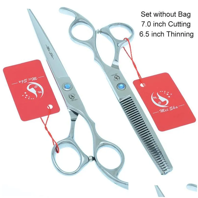 Meisha 7 inch Cutting 6 5 inch Thinning Big Hair Scissors Set Japan Steel Hairdressing Styling Shears Salon Barber Tools A0127A