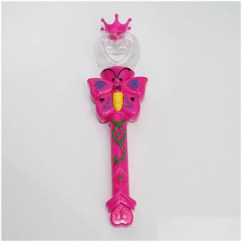 wholesale novelty kids light flashing princess fairy magic wand sticks girls party favor cheer supplies1