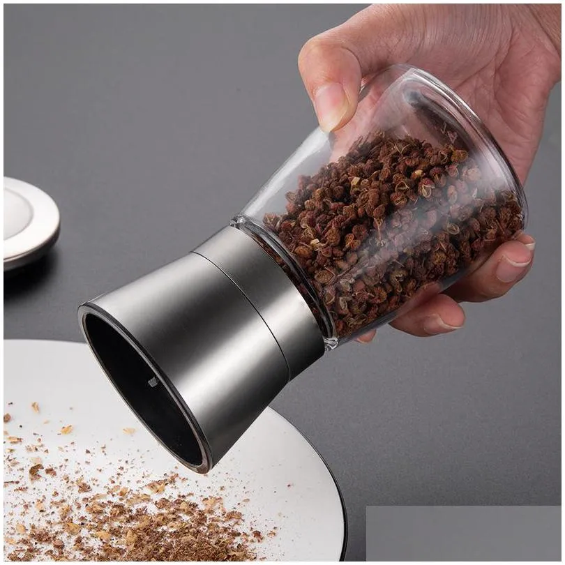mills stainless steel abs salt grinder pepper shaker with adjustable coarseness pepper mill