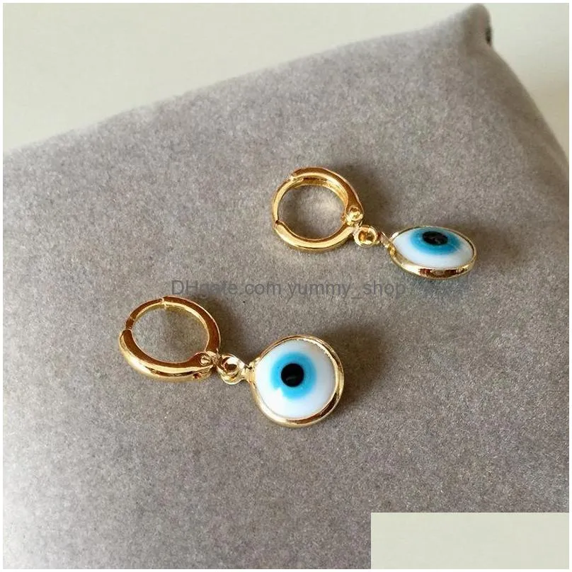 fashion jewelry vintage evil eyes dangle earrings resin beads blue eye earrings