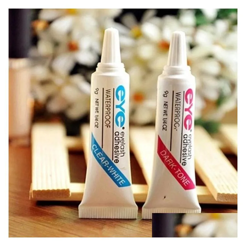 drop eye lash glue black white makeup adhesive waterproof false eyelashes adhesives glue white and black available