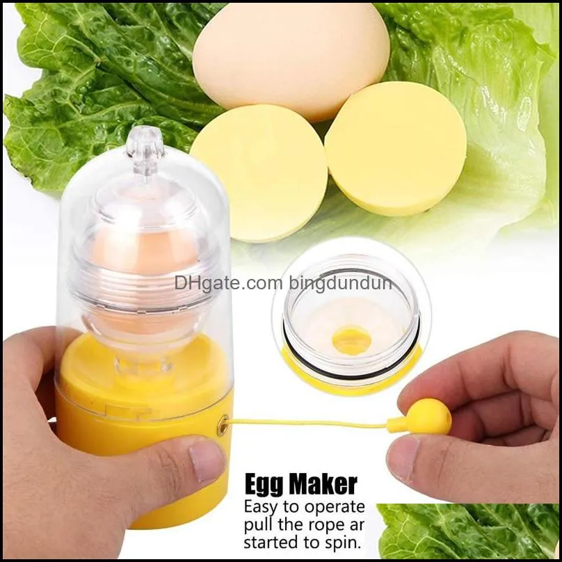 hand powered golden egg maker tools egg white and yolk spin mixer machine kitchen gadgets