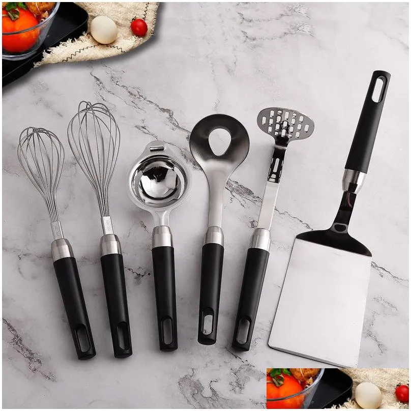 304 stainless steel meatball spoon egg beater egg white separator household baking tool large cooking shovel wholesale