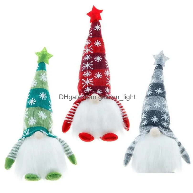 christmas decorations children year gift glowing faceless doll dwarf rudolph plush ornaments natal with lightchristmaschristmas