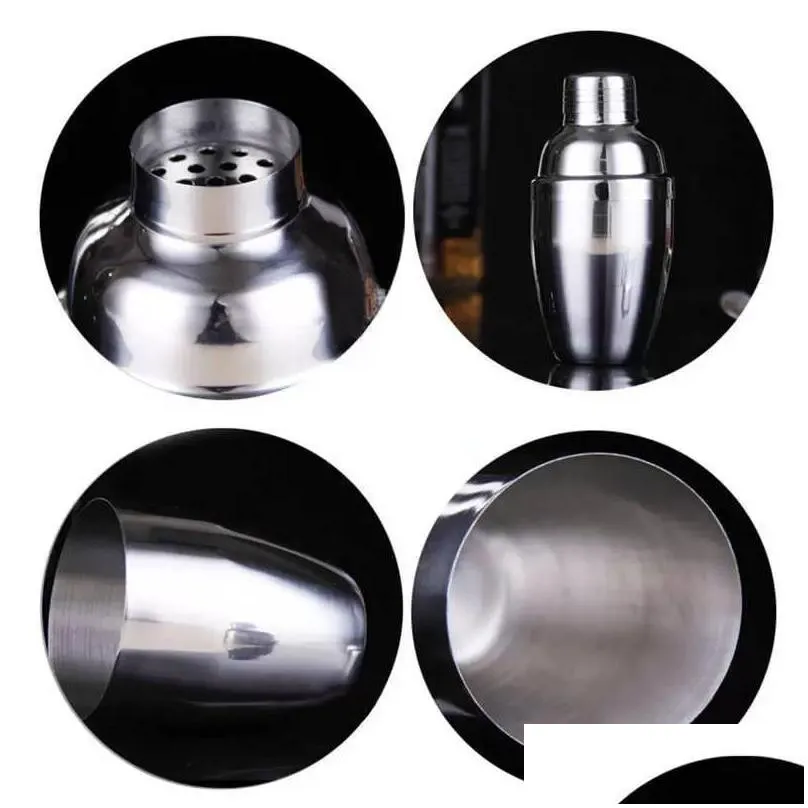 stainless steel shaker wine cocktail shaker mixer wine martini drinking boston style shaker party bar tool 12oz 18oz