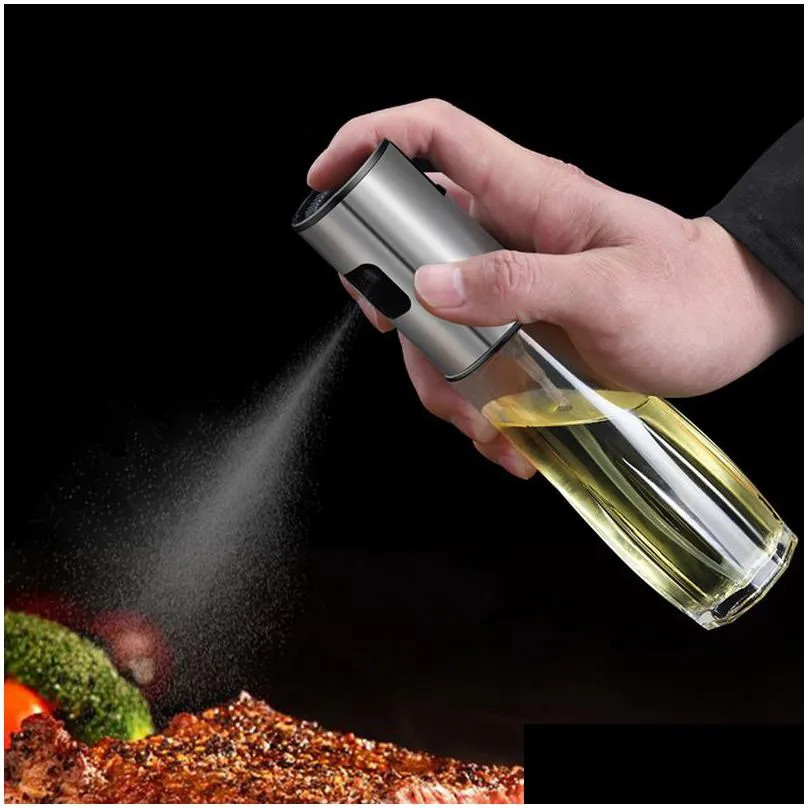 100ml kitchen glass bowl bbq dinnerware olive oil spray diffuser for kitchen dispenser bottle squirt container vinegar soy sauce fuel injection