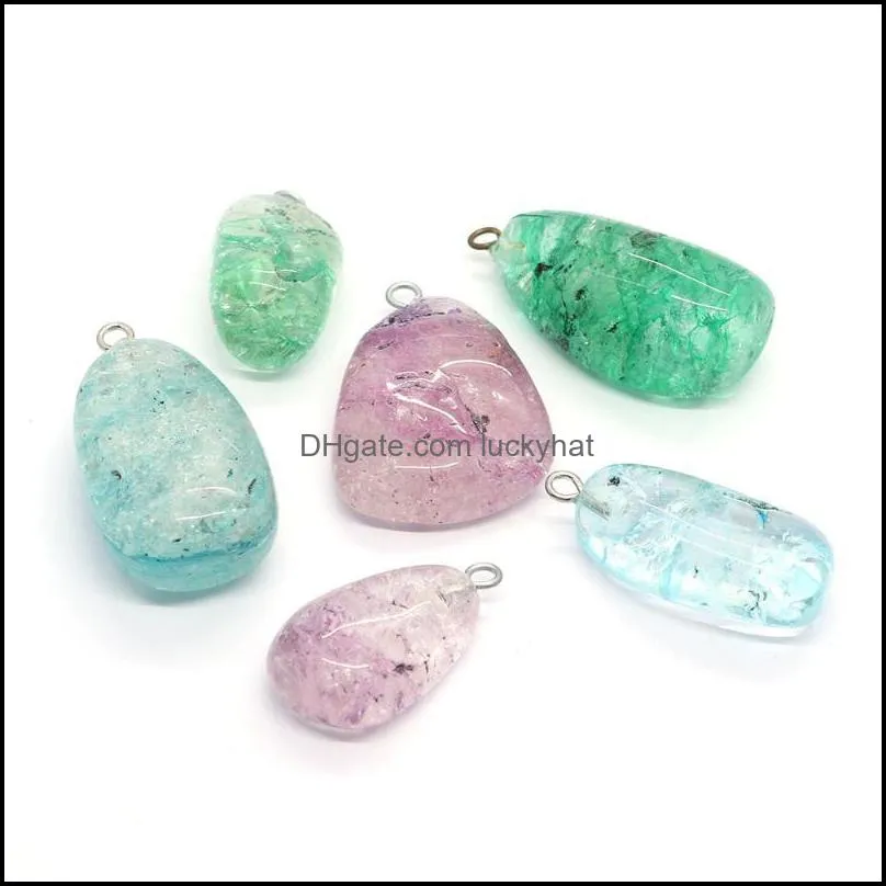 pendant necklaces high quality natural colorful popping crystal exquisite quartz mineral charm women jewelry diy necklace