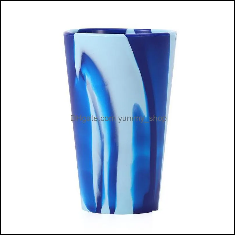 480ml portable silicone mugs camouflage tumbler dropresistant cup for drink wine beer