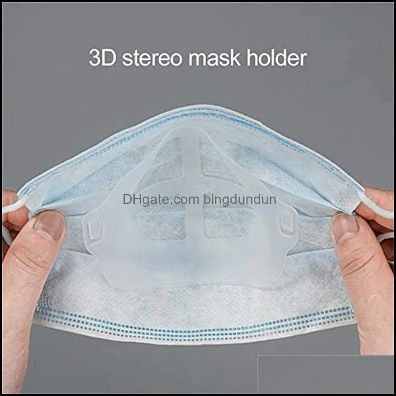 mask bracket pp 3d face mask inner support frame comfortable breathing washable reusable 5pcs/pack clear masks bracket