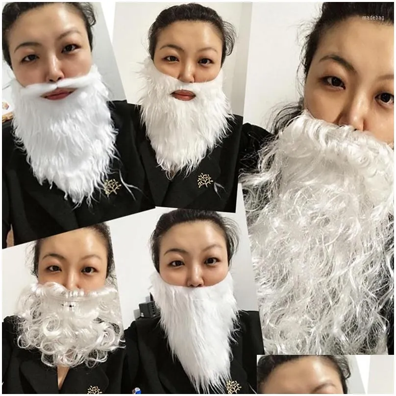 christmas decorations party performance props santa claus white beard eyebrows fake set hallowee xmas decoration