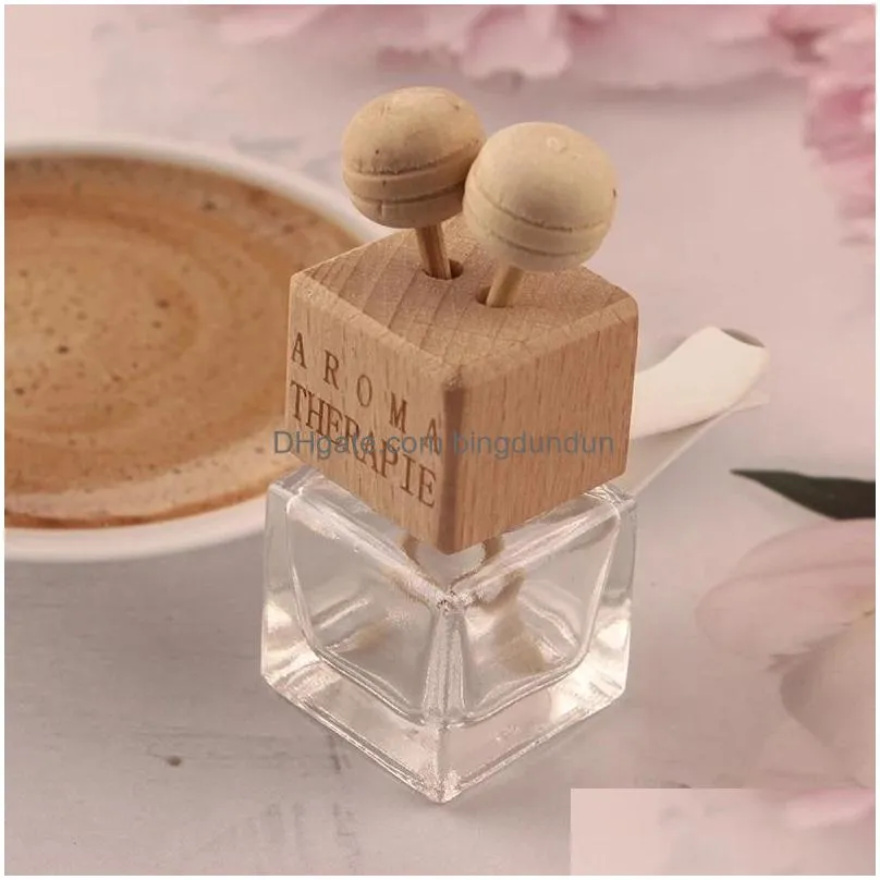 diffusers 1 car perfume bottle pendant shape air freshener hanging glass bottle cars decoration essential oil diffuser inventory