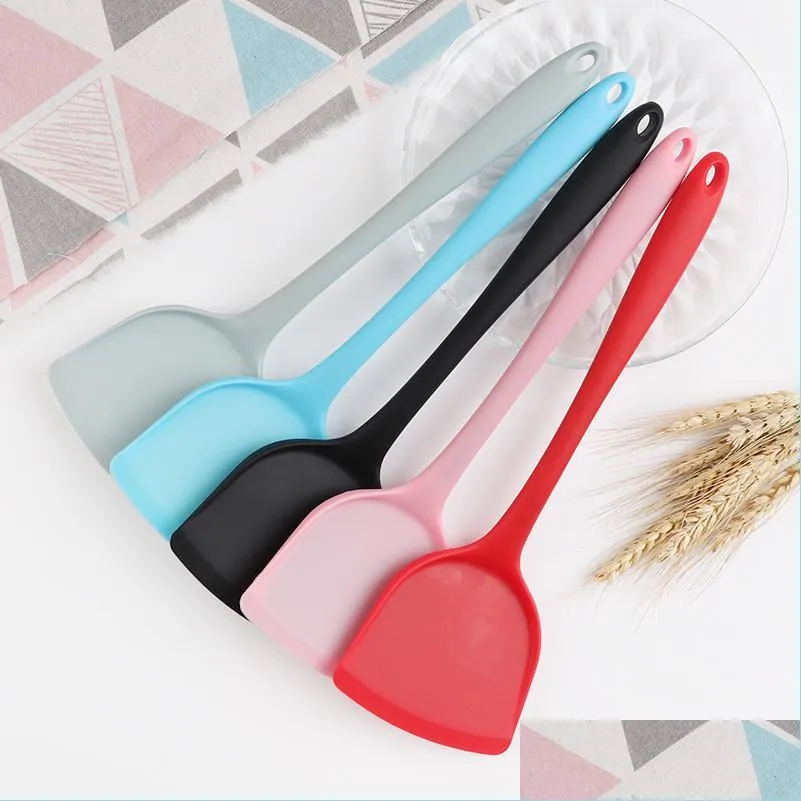 silicone spatula turners kitchen utensil turners spatula heat resistant silicone pan spatula cake kitchen cooking tool