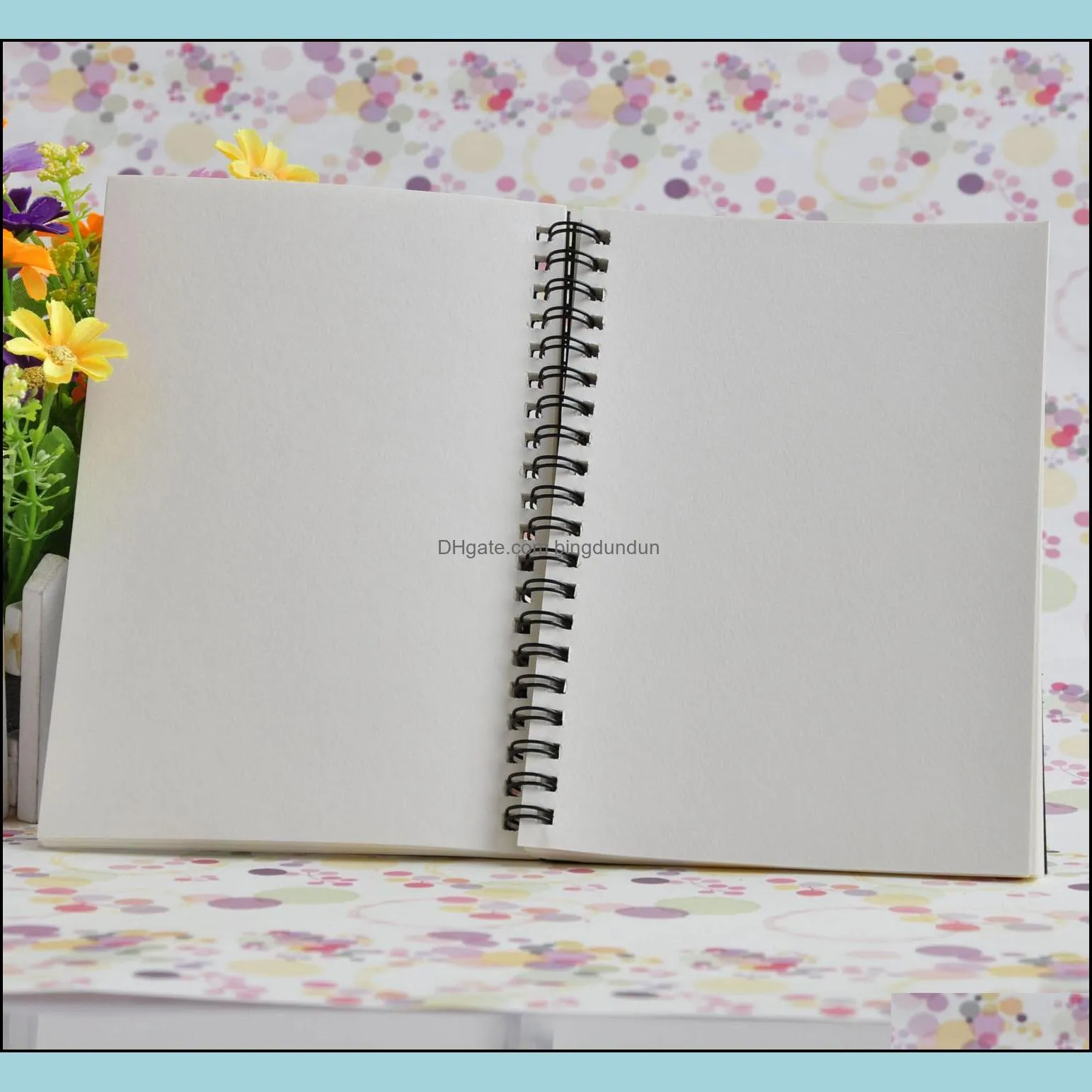 blank handmade notepads vintage kraft paper sheet sketch book for school student srawing notebook 2 8jc2 b