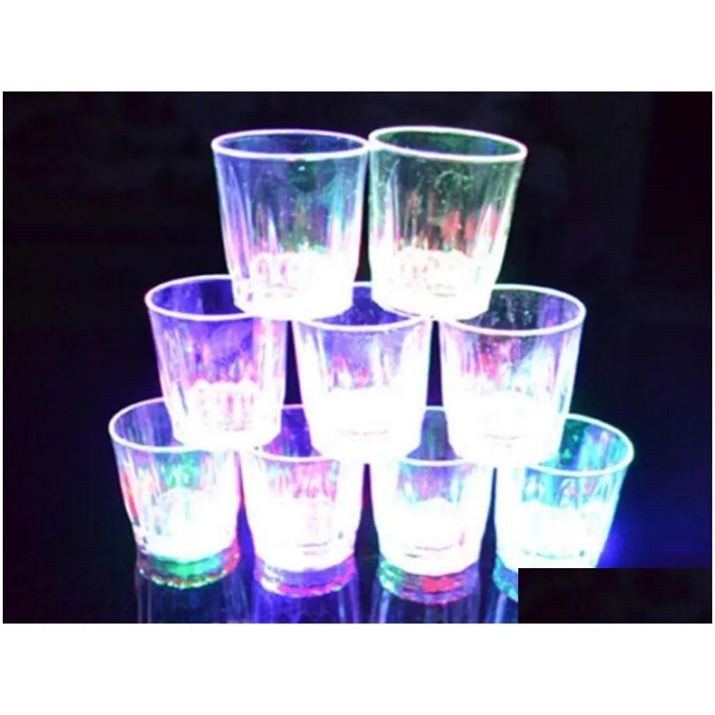 led flashing glowing cup water liquid activated lightup wine beer glass mug luminous party bar drink christmas party decoration