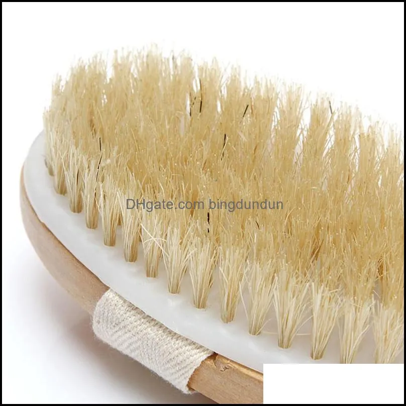 long handle body brushes for shower bath wooden boar bristles shower brush back brush shower skin brush