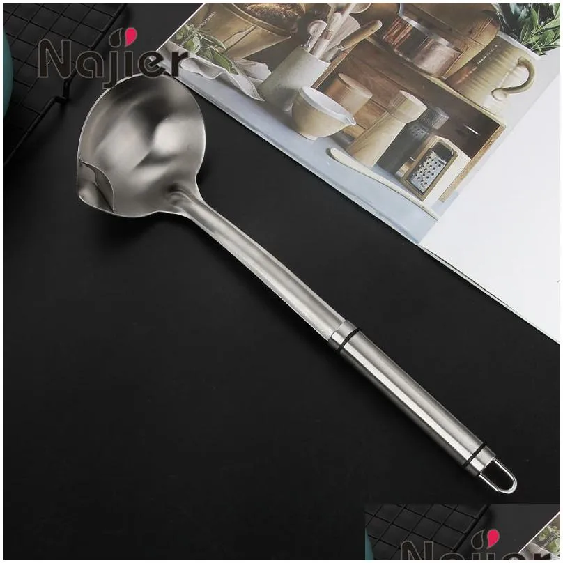 tableware 304 stainless steel filter oil spoon oil soup separator household kitchen cooking