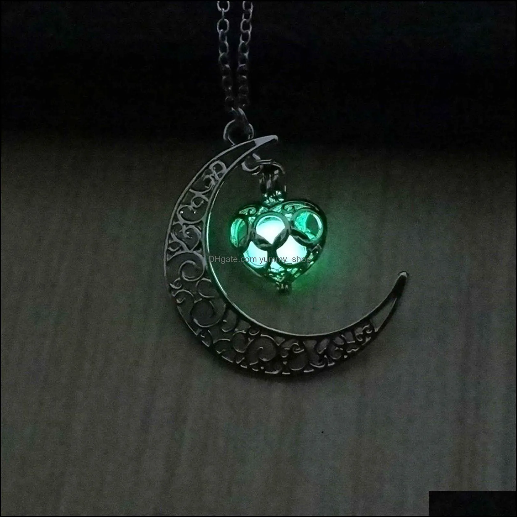 glowing in the dark pendant necklaces choker necklace collares jewelry
