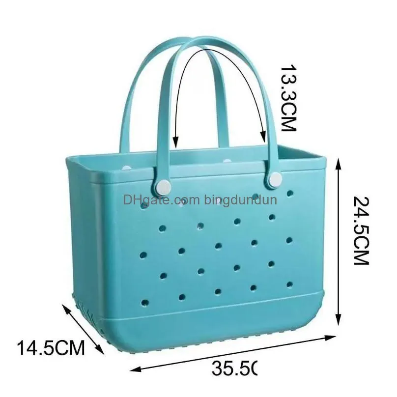 portable storage bag large capacity beach color summer silicone basket creative women travel tote bag inventory wholesale