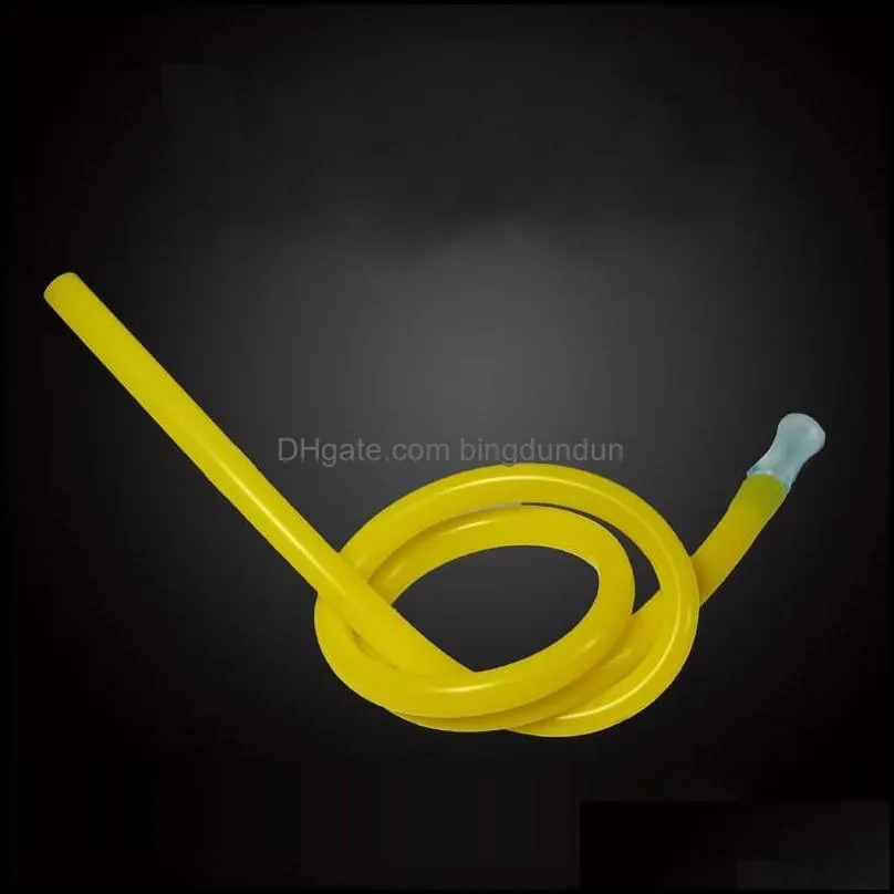 foldable smoking bongs hose silicone transparent multi color hookah shisha tube hookahs hoses inner diameter 5mm 2jh e1