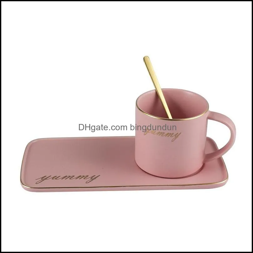 ceramic coffee cup set nordic gold plated ceramic coffee mug coffee cup and saucer set afternoon tea dinnerware set