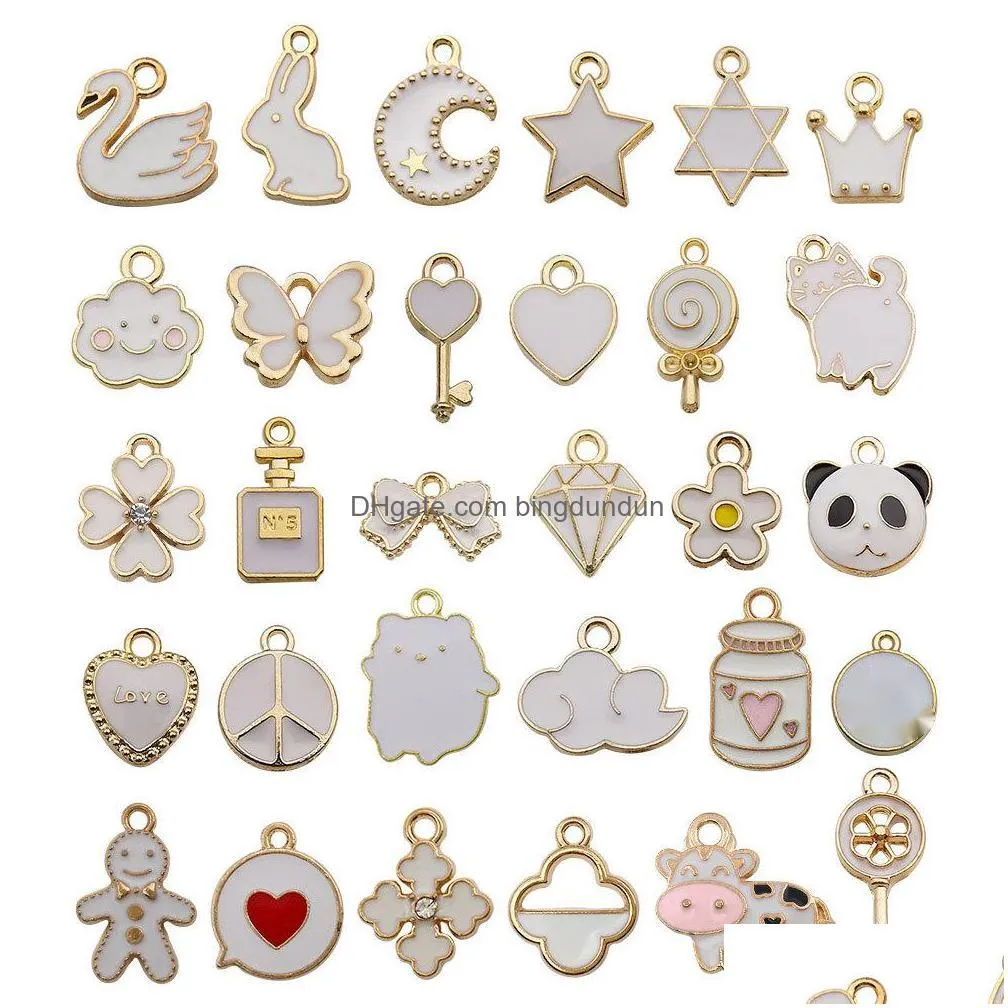 pendants set diy small accessories decoration drip oil alloy bracelet necklace pendant key ring accessoriess pendant inventory