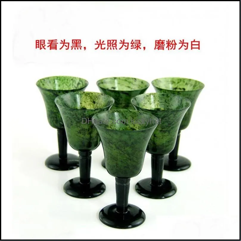 pendant necklaces factory wholesale gansu qilian jade jiuquan shandan mandarin duck dark luminous cup goblets drinking setpendant