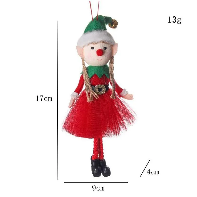 christmas elf dolls decoration adorable boy and girl xmas tree year ornament home gifts