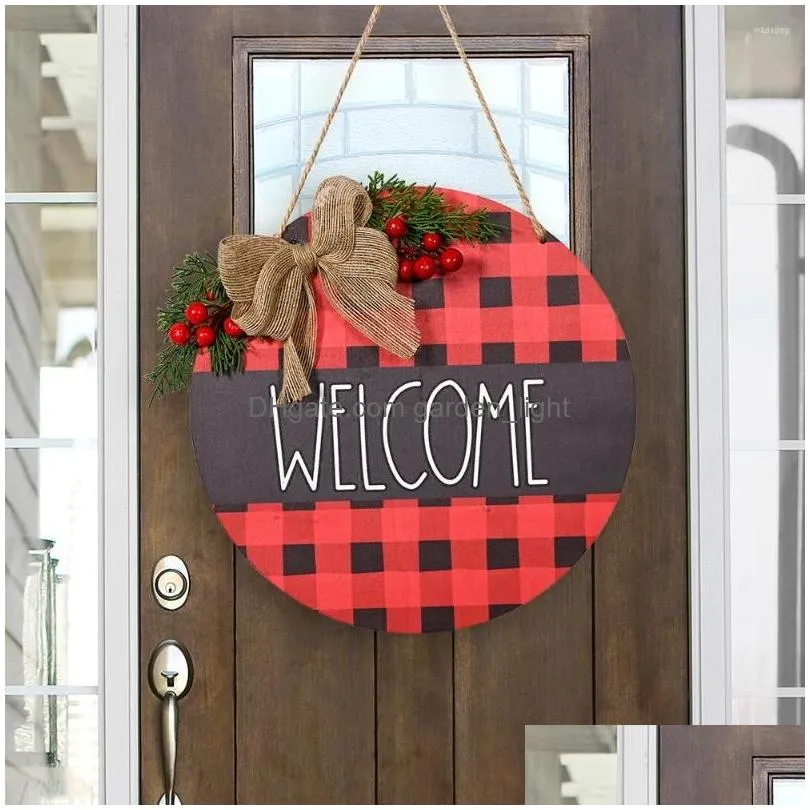 christmas decorations 1pc year 2022 wooden door hanging sign tree ornament decoration for home pendant navidad gift