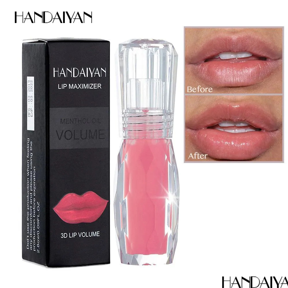 2019 handanyan lip maximizer 3d lip volume moisturized lip gloss 6colors for choice with gift