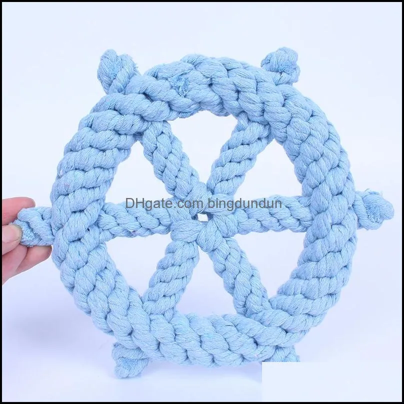 dog braided cane rudder chew toy pet supplies cotton rope training interactive play bite toys christmas crutch 9 8bm3 jj