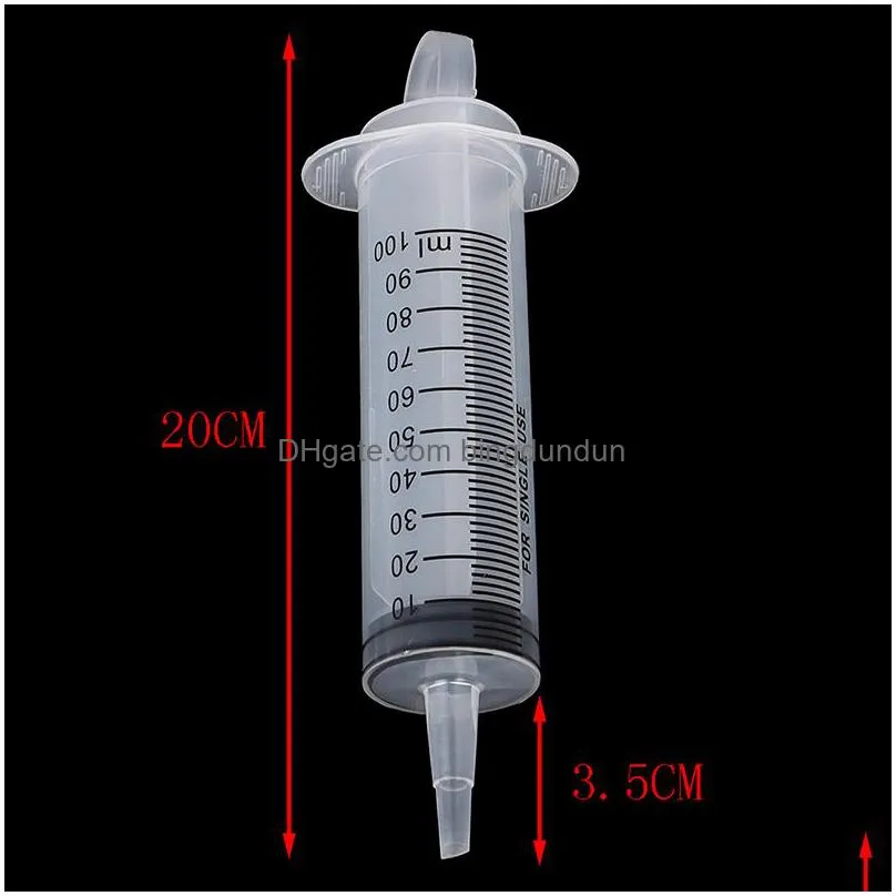 hand tools 1pcs 100ml large capacity syringe reusable pump measuring with 1m tube feeding ink inventory wholesale