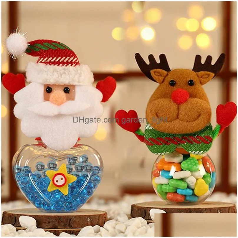 christmas decorations candy jar round heart shaped storage bottle merry decor bag boxes year xmas child giftschristmas