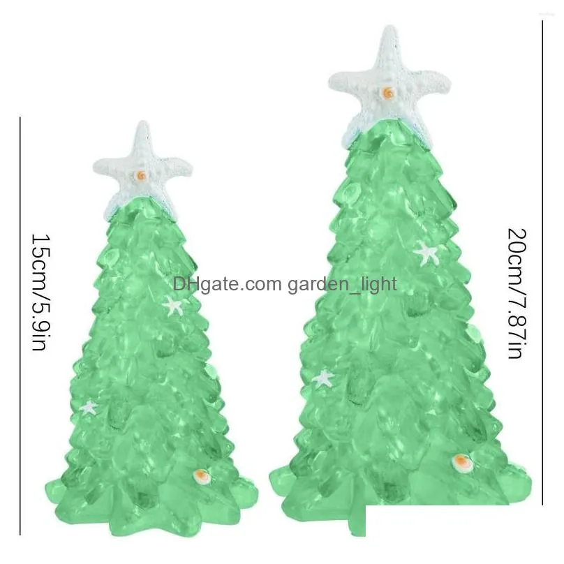 christmas decorations beautiful 3d creative unique decoration ocean beach resin year crystal mint green sea glass xmas tree decoras