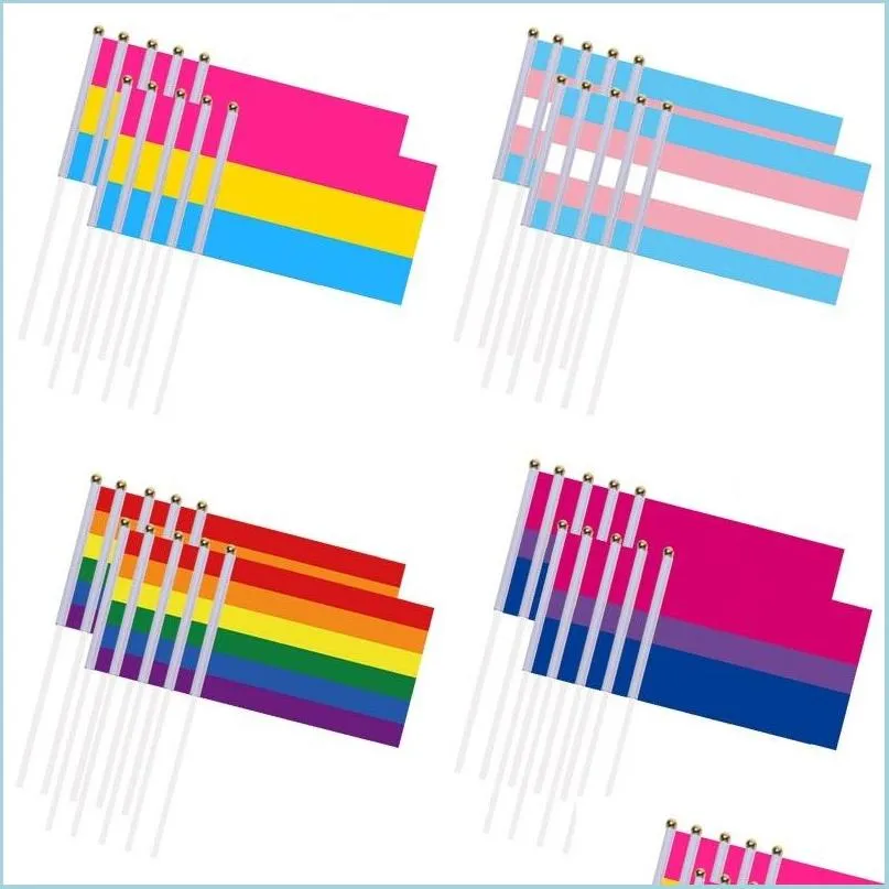 lgbt banner polyester transgender besexual pensexual flag 21x14cm lgbt flag lesbian gay pride rainbow flag supplies