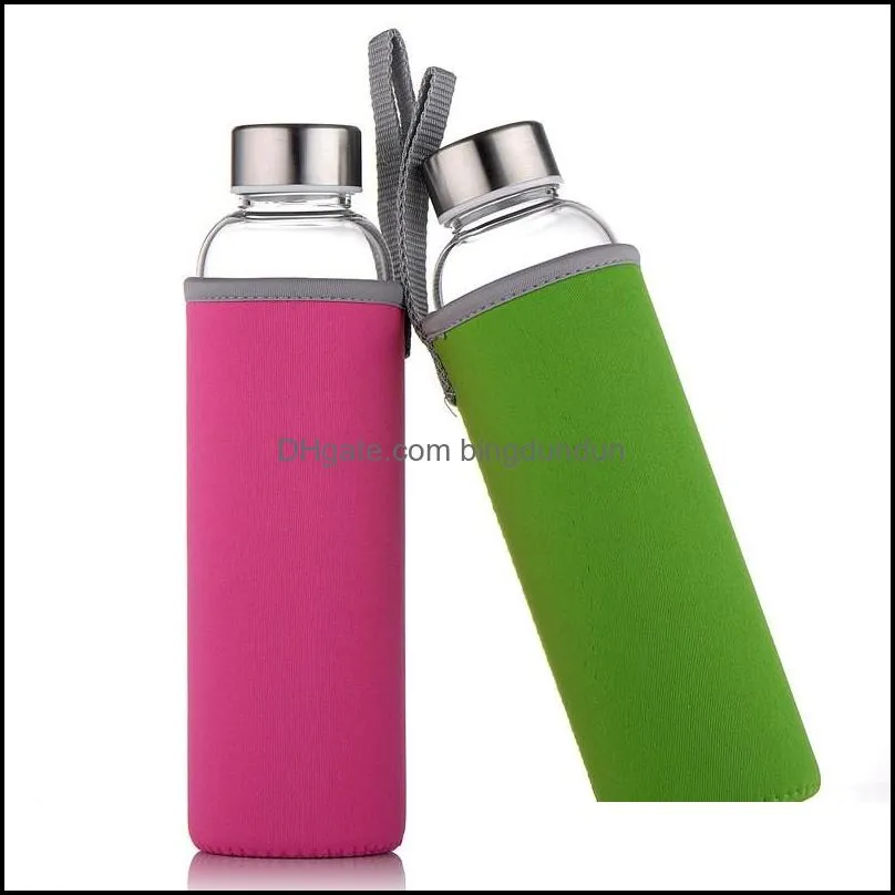 luluhut travel drinkware portable bottle design of glass water bottle transparent bottle for water tea