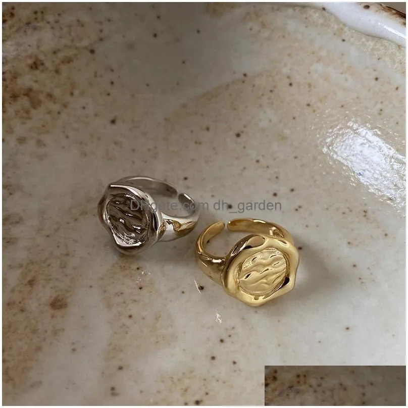 cluster rings kinel 925 sterling silver irregular ring minimalist elegant korea for women vintage 18k gold jewelry